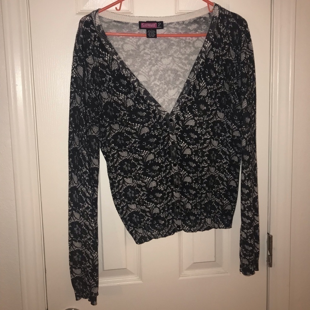 *Say What? Long Sleeve Sweater